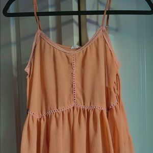 Flowy see threw tank top from apricot lane